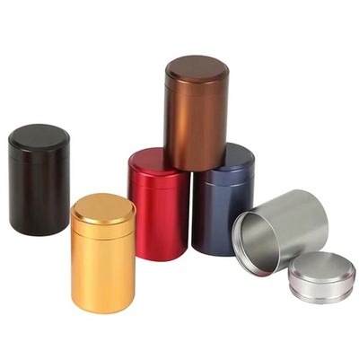 1x luftdichter Behälter Aluminium Herb Stash Jar Metall ergänzen Dose Tee J K $g