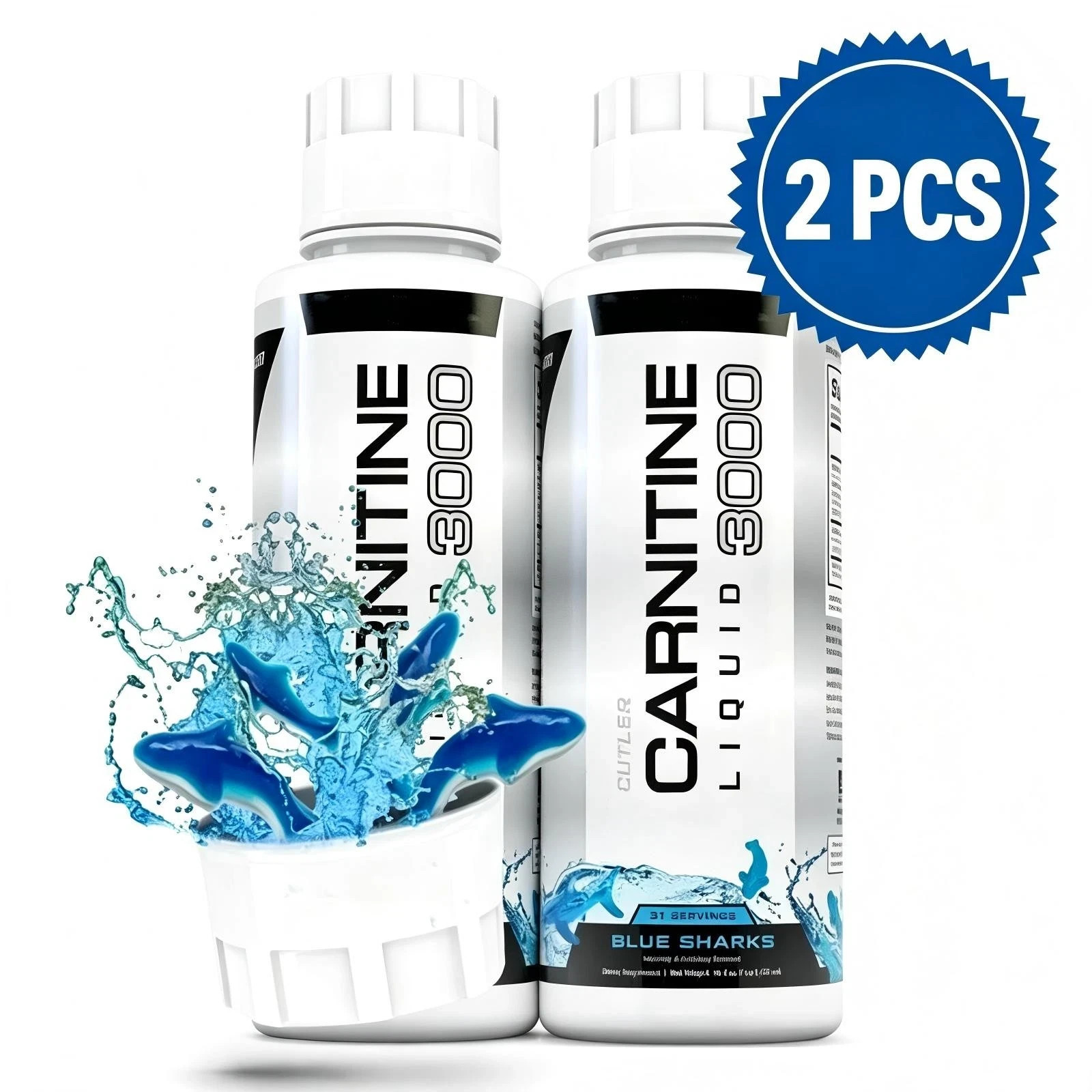 2pcs Cutler Nutrition L-Carnitine 3000 Liquid  - Triple Blend Metabolism Support