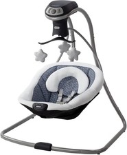 Graco Simple Sway LX Multi-Direction Baby Swing Lounger Hutton Neutral Gray