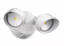 Lithonia Lighting 2-Head White Outdoor LED Ro...