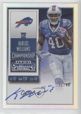 2015 Contenders Rookie RPS Championship Ticket 31/49 Karlos Williams Auto 0af
