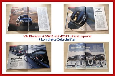 VW Phaeton 6.0 W12 mit 420PS Literaturpaket - 7 komplette Zeitschriften