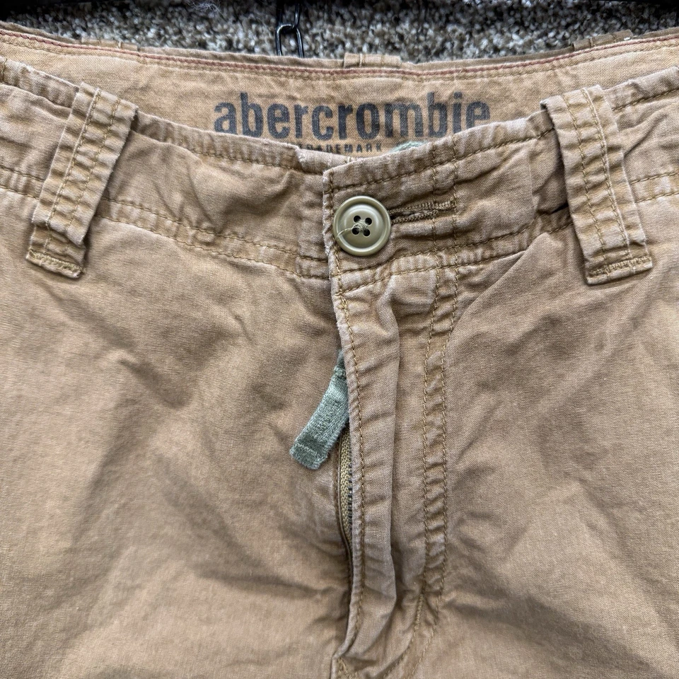 Pantalones Abercrombie & Fitch Juveniles L 28x25 Beige Carga Cordón MAB-1602 Foto 3 de 4