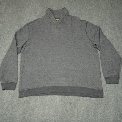 Paradise Collection Men's Sweater Gray Large 100% Cotton Shawl Collar