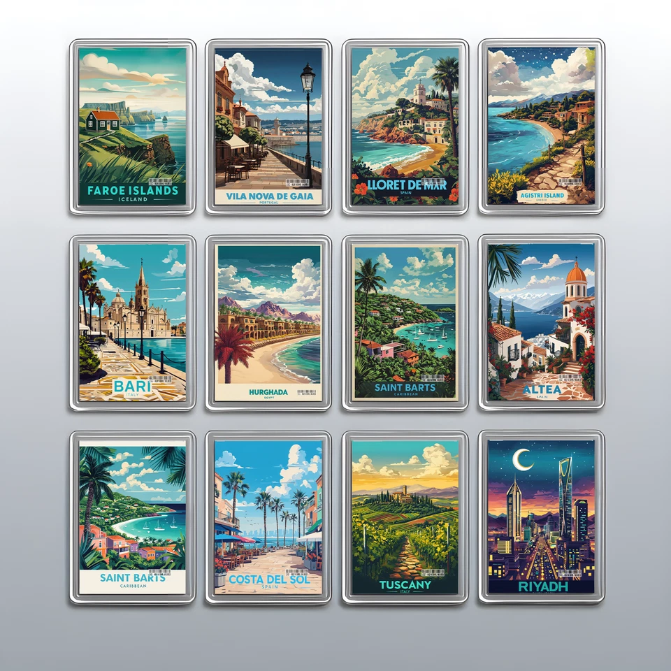 2517-OSS MANCHESTER STUDIO Acrylic Travel City Holiday Fridge Magnet –Souvenir Gift Refrigerator Decoration