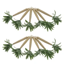  10pcs Mini Coconut Trees: Artificial Palm Tree Models - Plastic Fake Plants -