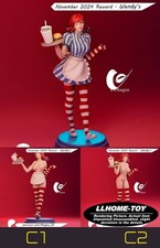 22CM tall hot Waitress Wendy 3D Print Unassembled Unpainted GK statue Figure