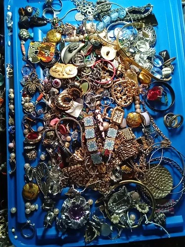 Vintage Costume Jewelry Lot Rings Bracelets Necklaces Watches