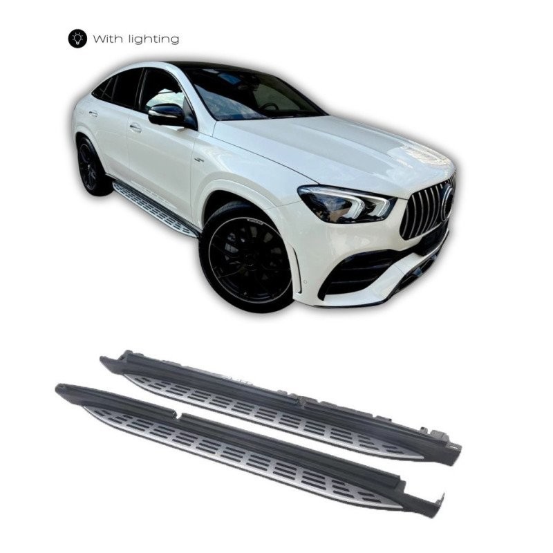 Estribos laterales estriberas Mercedes GLE coupé C167 con iluminación