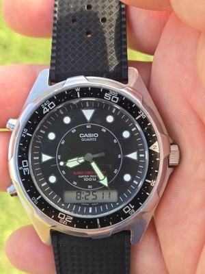 Casio Vintage AMW-320R (2701) ''Arnie'' 45mm Black Dial Men s Watch New Batt&Strap