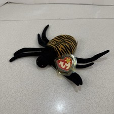 Ty Beanie Baby Spinner The Spider Stuffed Plush - With Tags And Hard Tag Cover