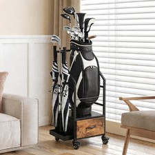 Golf Bag Organizer Rack with Wheels, Golf Storage Organizer for Garage,Golf S...