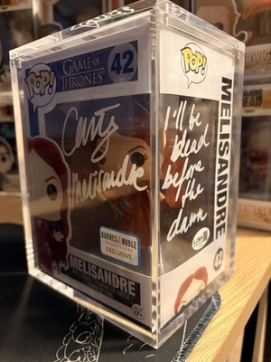 Game Of Thrones Melisandre Funko Pop #42 signiert von Carice Van Houten, zitiert +Cn