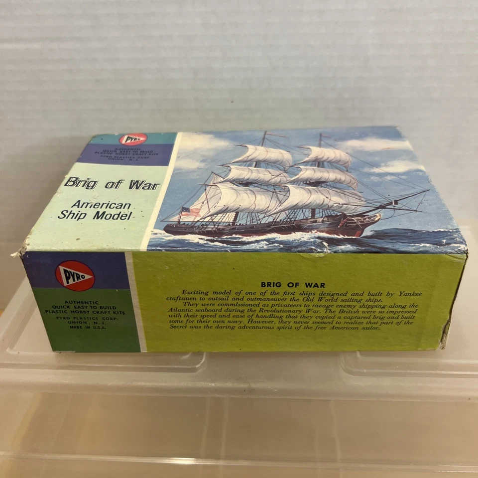 Pyro Brig Of War Ship Unassembled American Ship Model C368-60 Rare Vintage - Image 2 of 4