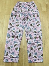 Vintage Y2K Scooby Doo Wormser Hanna Barbera Pajama Pants Silky PJ Pink Girls 8