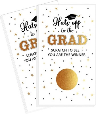 30 Cards Scratch off Graduation Party Game, Class of 2026 Door Raffle Grad Games
