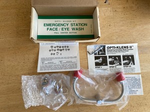 Eye Wash Fountain Opti-Klens II New Open Box, With Paperwork, Accessories