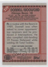 1990 Topps Blank Front Donnell Woolford #379 0kb5