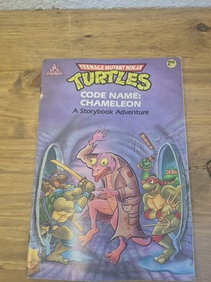 Vintage 1991 Teenage Mutant Ninja Turtles Code Name: Chameleon Story Book  