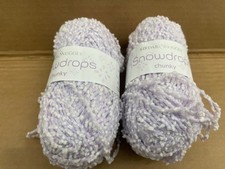 Sirdar Snuggly Snowdrops Chunky Yarn 2x 50g Balls Lilac/White Shade 0355 New