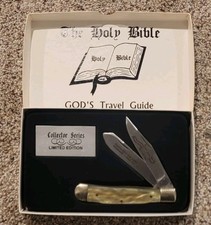 The Holy Bible Collectors Series Gods Travel Guide LTD Edition Knife 2 Blades