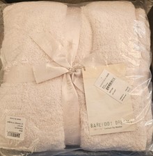 Barefoot Dreams CozyChic Rib Trim Throw - 45" x 60" Pink/White