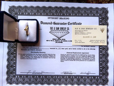 Wedding Ring 14k L.A. Jewelry Center 1983 Paperwork Size 5 Missing Stone 3.1g