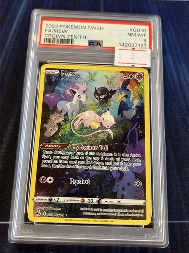 2023 Pokemon Sword And Shield Crown Zenith Fa Mew #GG10 PSA 8
