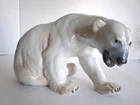 Royal Copenhagen LARGE Polar Bear #433 Glossy Porcelain Figurine 14" 2nd Quality