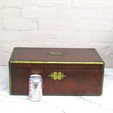 Victorian Mahogany Writing Slope With Secret Compartments Dated 1843