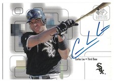 Carlos Lee Auto 1999 Upper Deck SP Authentic Signature Edition White Sox