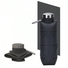 700ml Foldable Water Bottle Collapsible Silicone Drink Gym Outdoor Travel Carry