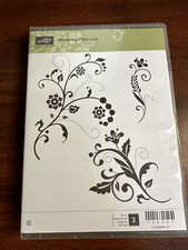 Stampin Up Unmounted Stamp Set Flowering Flourishes