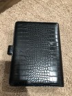 New The Lux Clever Black Croc Vegan Leather A5 Rings Binder — photo 4
