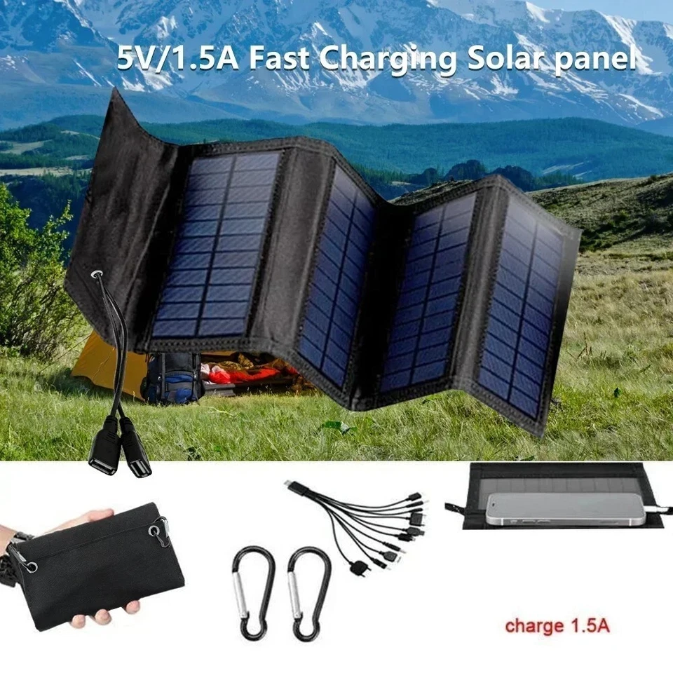 Solar Panel Portable Foldable Power Supply Panel Small Generator Outdoor Charger - Image 4 of 4