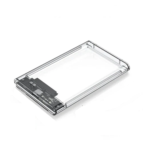 2.5" SATA Clear Hard Drive Disk HDD Enclosure