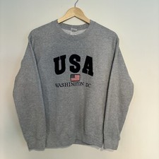 Gildan USA Washington DC Grey Jumper Size Small