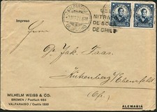 Chile Valpara&iacute;so to Germany 1928 Latin America Commercial Cover Postage