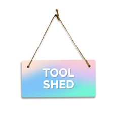 Tool Shed 5x10 Hanging Plus Wall or Door Sign  Rustic Twine