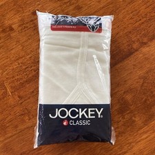 Vtg Jockey Underwear Mens 40 Brief White Y Full Rise 3 pr New Tightie Whities