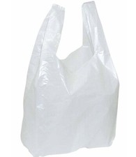 Wei&szlig; Hemdchentragetaschen 25+12x45cm Jumbo Hemdchenbeutel T&uuml;ten bag Mehrweg