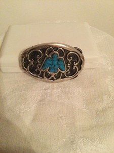 mens turquoise belt buckle