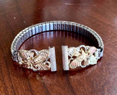 Riddles Jewelry Black Hills Sterling Silver & 12k Gold Eagle Watch Band Tips
