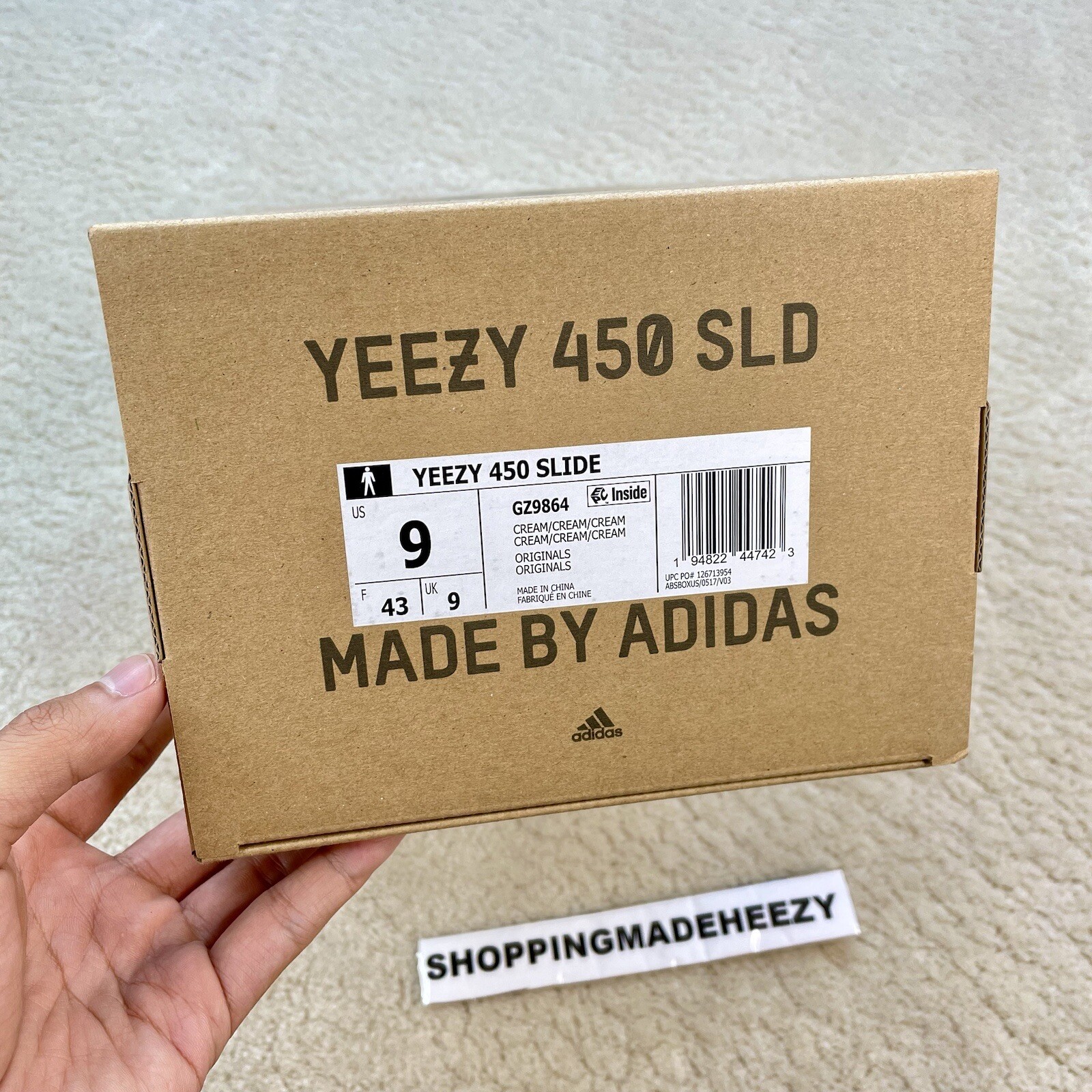 [US 9] adidas YEEZY 450 SLIDE CREAM Slippers Slides YZY SLD GZ9864 thumbnail 10