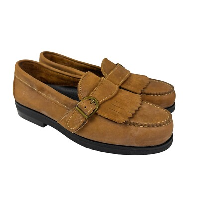 Lehigh Steel Toe Loafer Men's Size 8 M Tan Leather Dress Safety Shoe Made in USA