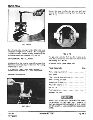 1989 -1993 Golf Cart Workshop Manual EZGO GX-440/444, GX-444,GX