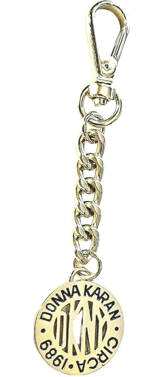 Donna Karan チェーンアクセントワンピース DKNY Keychain Donna Karan New York Circa 1989 Clip Goldtone