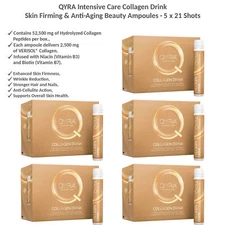 QYRA Intensive Care Collagen Drink Skin Firming & Anti-Aging Beauty Ampoules x5