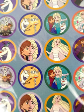 Frozen Stickers Kids Disney Round Elsa Anna Olaf Kid Sticker 4 Sheets 96 count