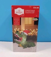 Christmas Alligator Santa Hat Airblown Inflatable 3.5 FT Tall Holiday Time New 